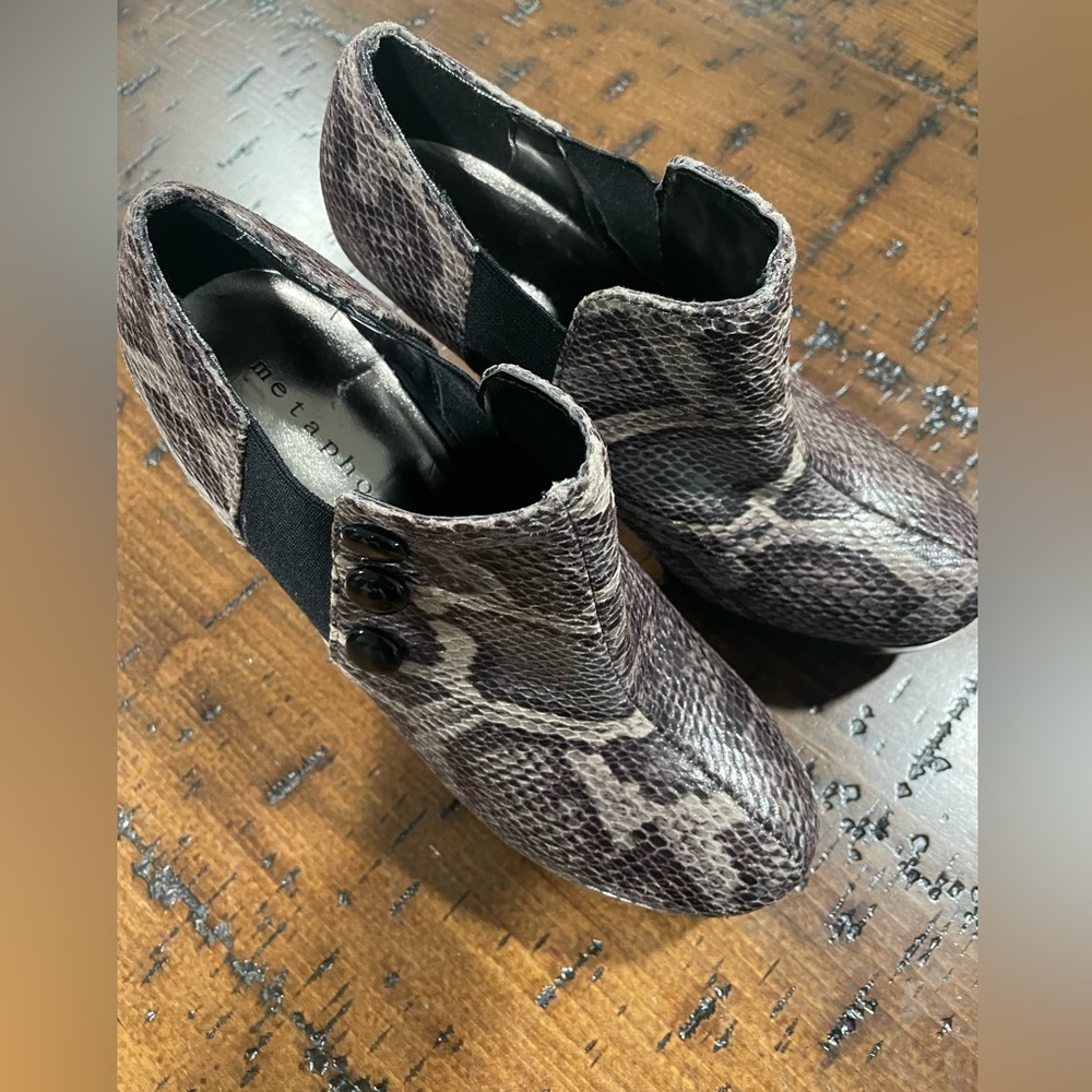 Women’s Metaphor Snakeskin High Heels Shoes SZ 7